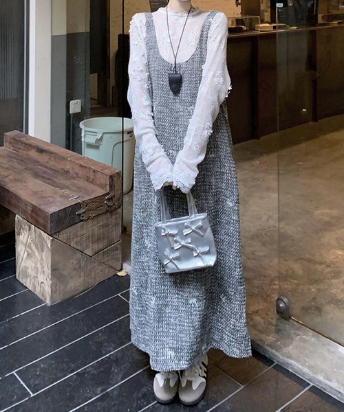 「aimoha」 サロペットスカート SMALL グレー レディース_画像9