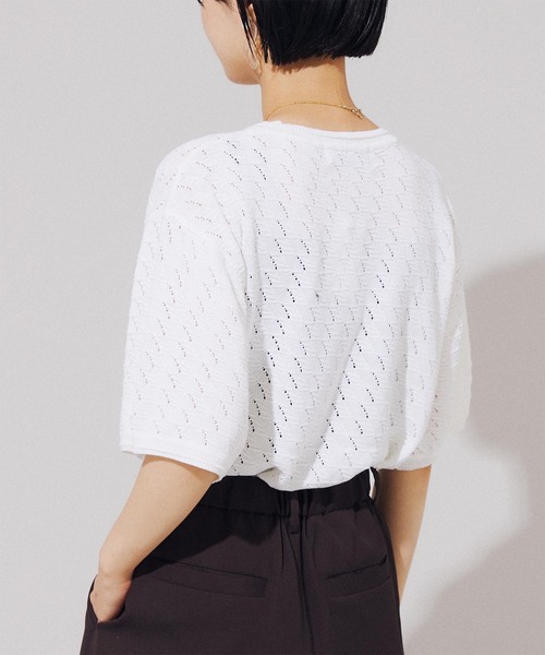 「B.C STOCK」 「SIMPLICITEPLUS」半袖ニット LARGE イエロー メンズ