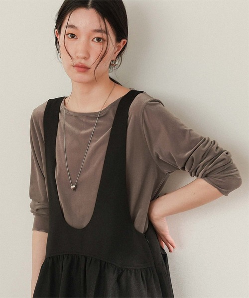 titivate（ティティベイト） tシャツ シアーベロアロングTシャツ