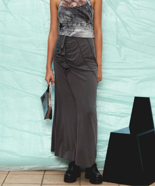 MAISON SPECIAL（メゾンスペシャル） スカート Ruffled Draped Maxi