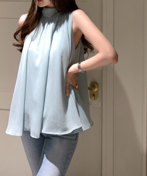 「HeRIN.CYE」 ノースリーブブラウス FREE オフホワイト レディース HeRIN.CYE 「HeRIN.CYE」 ノースリーブブラウス FREE オフ