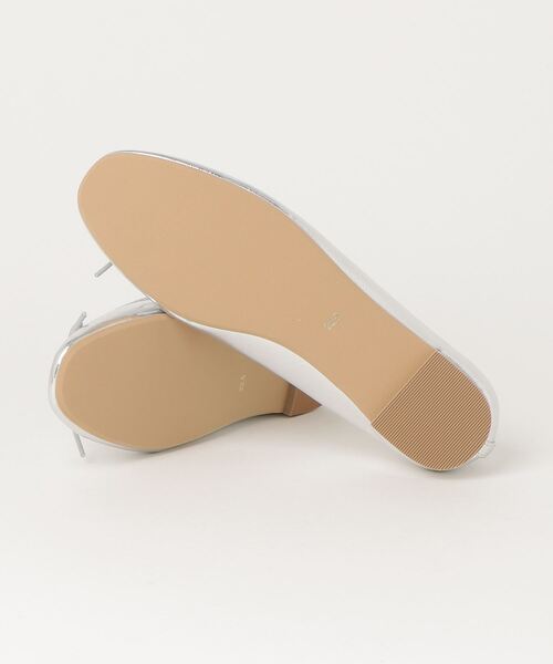 「green label relaxing」 フラットパンプス 24.5cm シルバー レディース_画像3