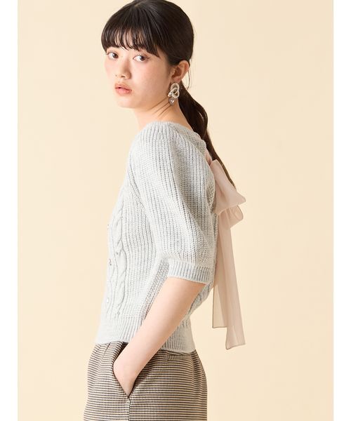 LILY BROWN ニット セーター 「L.B CANDY STOCK」シフォンリボン