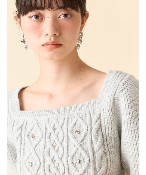 LILY BROWN ニット セーター 「L.B CANDY STOCK」シフォンリボン