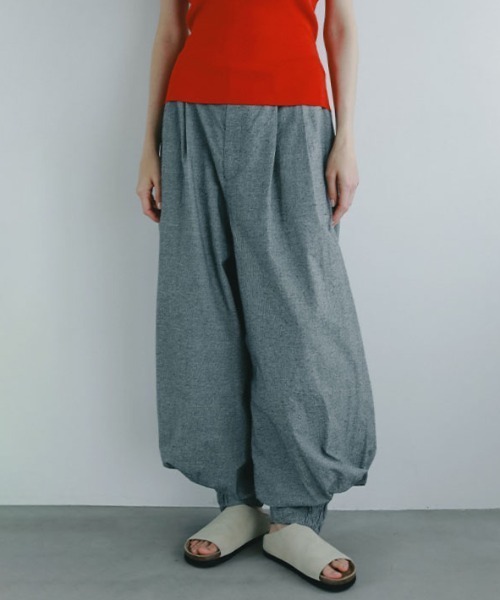 ETRE TOKYO パンツ コットンシルクカーヴィーパンツ レディース