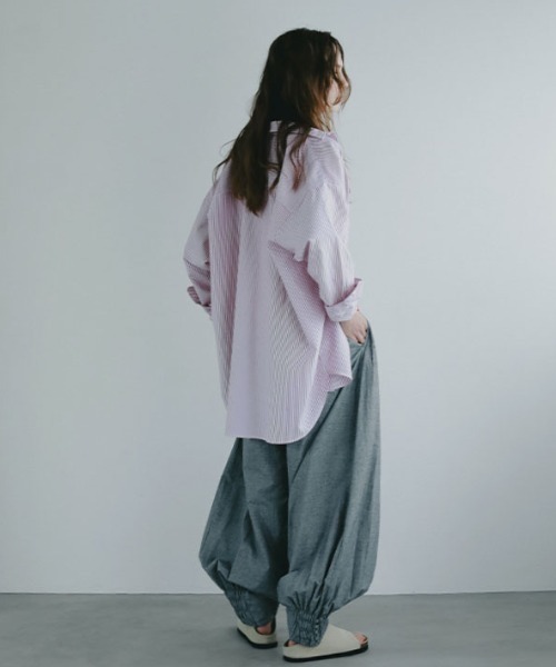 ETRE TOKYO コットンシルクカーヴィーパンツ ETRE TOKYO パンツ コットンシルクカーヴィーパンツ レディース