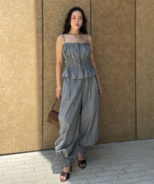 ETRE TOKYO コットンシルクカーヴィーパンツ ETRE TOKYO パンツ コットンシルクカーヴィーパンツ レディース