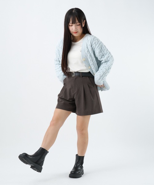 GLOBAL WORK（グローバルワーク） ワイドパンツ パンツ ベルト付き