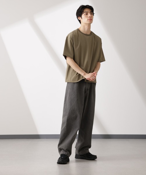 「NANO universe」 半袖Tシャツ M グリーン メンズ