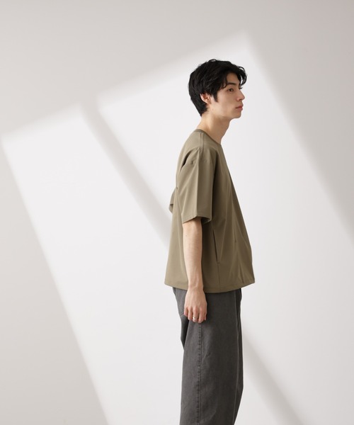 「NANO universe」 半袖Tシャツ M グリーン メンズ