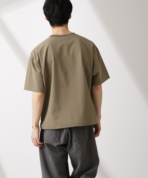 「NANO universe」 半袖Tシャツ M グリーン メンズ