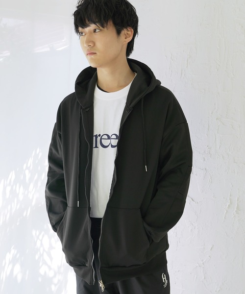 Beno（ビーノ） パーカー ダンボールジップアップパーカー メンズ