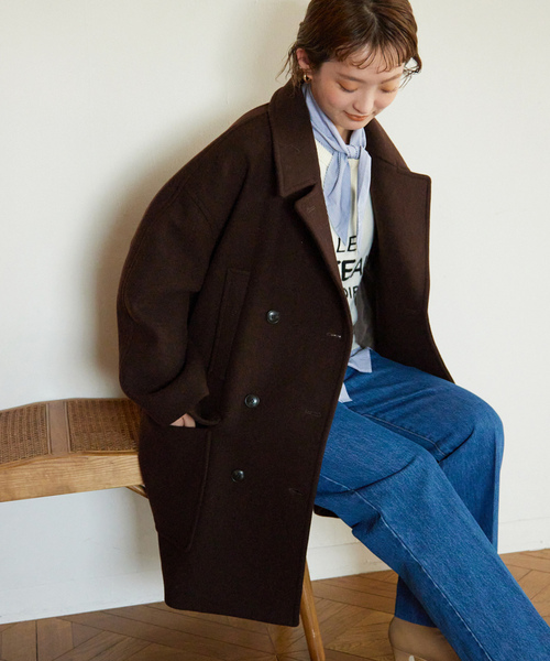 SLOBE IENA（スローブイエナ） チェスターコート 36 ネイビー