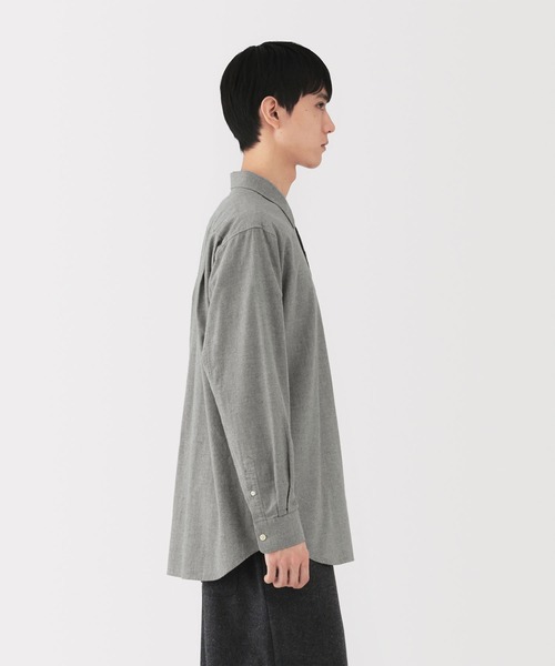 MUJI Labo シャツ 「MUJI Labo」紳士 起毛ヘリンボーンレギュラー