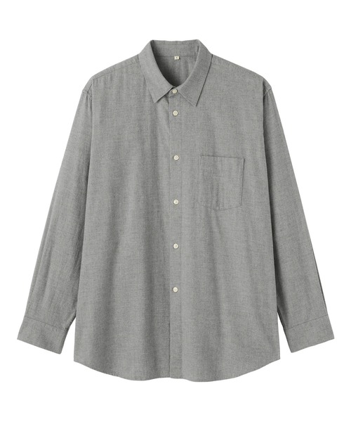 MUJI Labo シャツ 「MUJI Labo」紳士 起毛ヘリンボーンレギュラー