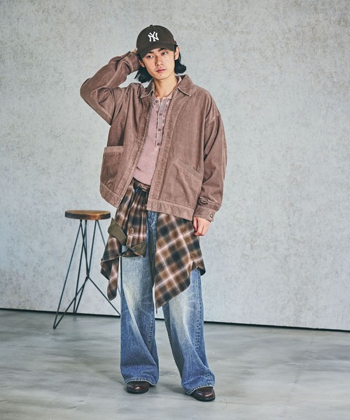 【ブルー】B2790 シャツコールシャツジャケット BAYFLOW（ベイフロー） コート ジャケット コールシャツジャケット