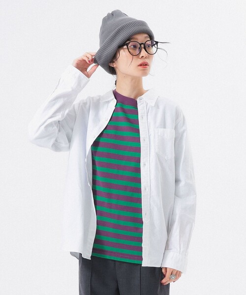 新品未使用】BEAMS GOLF レディース ボタンダウンシャツ 長袖 SAX 全5