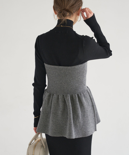 新品未使用タグ付きNOBLE ニットビスチェ NOBLE（ノーブル） ニット セーター ニットビスチェ レディース