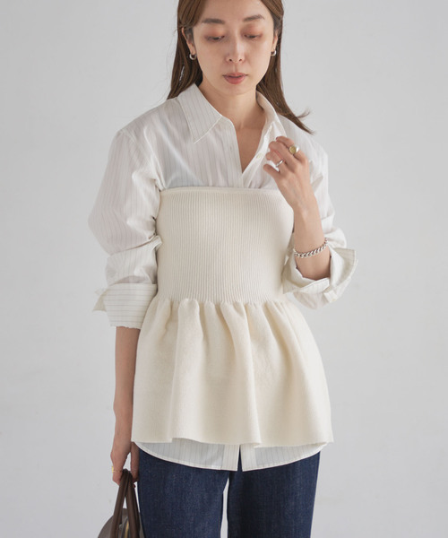 Noble 今季売り切れ　美品　ニット　定価14300円 NOBLE ニット セーター ニットビスチェ レディース : ZOZOTOWN Yahoo