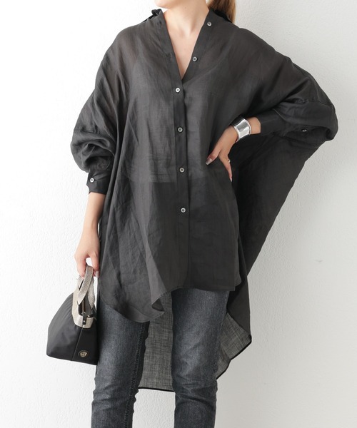 「OUVRAGE CLASSE」 長袖シャツ FREE ホワイト レディース_画像7