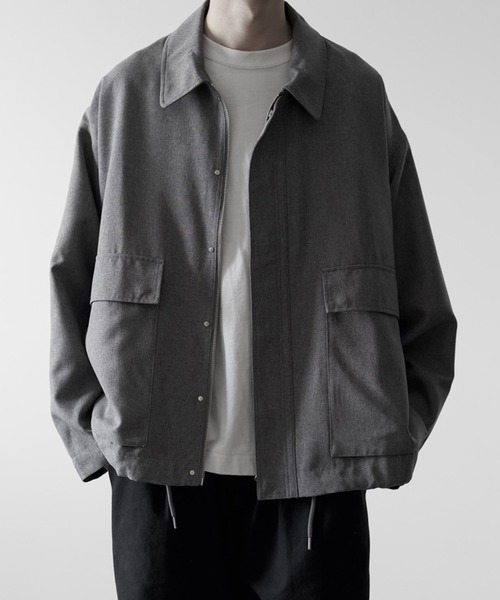 「RUUBON」 ジップアップブルゾン M グレー メンズ_画像3