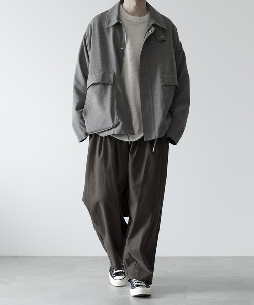 「RUUBON」 ジップアップブルゾン M グレー メンズ_画像9