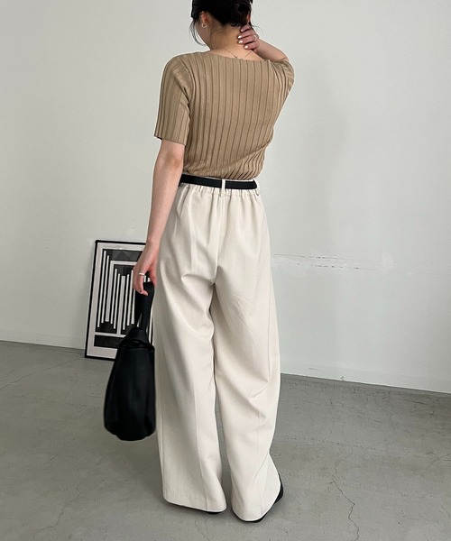 「CAPRICIEUX LE'MAGE」 半袖ニット FREE オフホワイト レディース_画像7