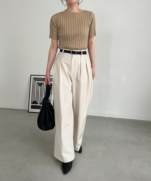 「CAPRICIEUX LE'MAGE」 半袖ニット FREE オフホワイト レディース_画像8