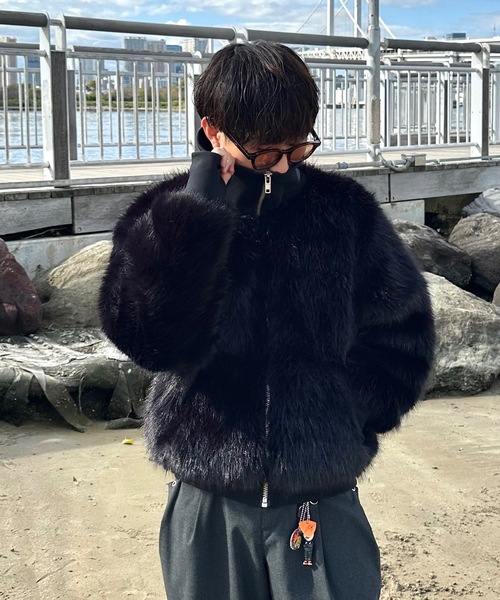 MandO（エムオー） ブルゾン アウター ハイネックファーブルゾン