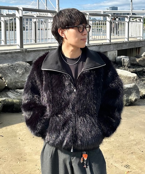 MandO（エムオー） ブルゾン アウター ハイネックファーブルゾン