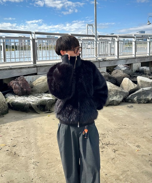 MandO（エムオー） ブルゾン アウター ハイネックファーブルゾン