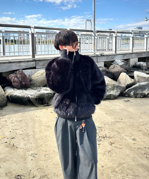 MandO（エムオー） ブルゾン アウター ハイネックファーブルゾン