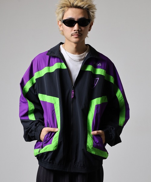 FILA　トラックジャケット　楽天ジャパンオープン限定ブルゾン　ワッペン　紺　L FILA トラックジャケット 楽天ジャパンオープン限定ブルゾン ワッペン 紺 L