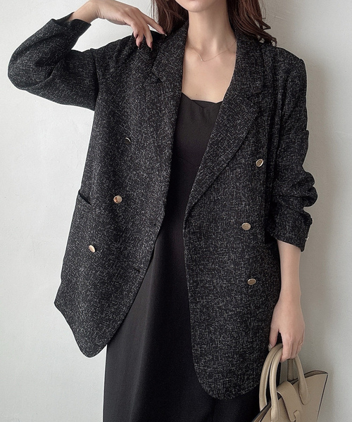 「Meiru」 テーラードジャケット SMALL ダークベージュ レディース_画像2