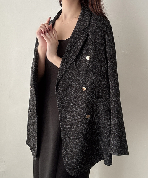 「Meiru」 テーラードジャケット SMALL ダークベージュ レディース_画像4