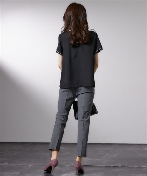 「7days Life Styling」 半袖ブラウス L オフホワイト レディース_画像6