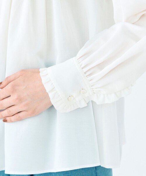 Ballsey（ボールジィ） ブラウス シャツ コットンシルクサテン