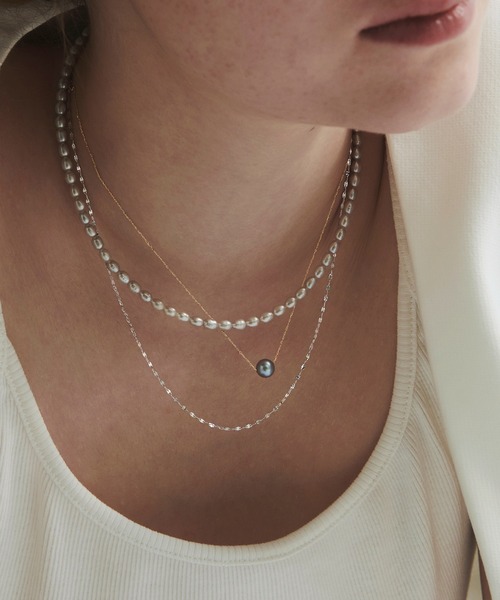 les bonbon（ルボンボン） ネックレス 「les bon bon」charcoal pearl