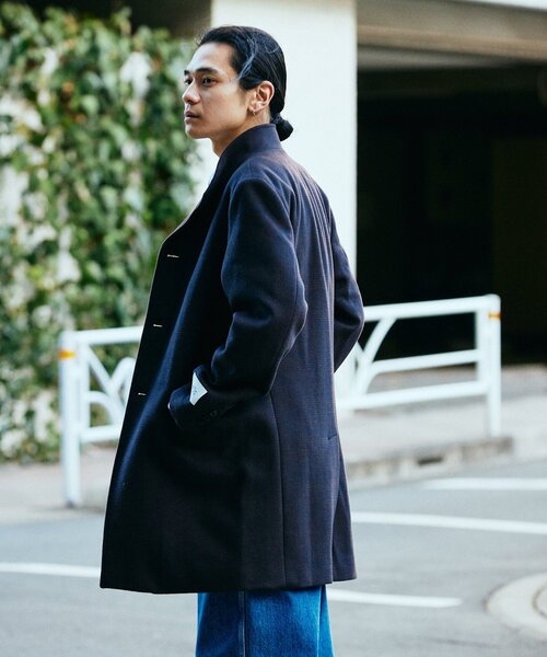 JOURNAL STANDARD relume ステンカラーコート ネイビー JOURNAL STANDARD relume（ジャーナルスタンダード レリューム