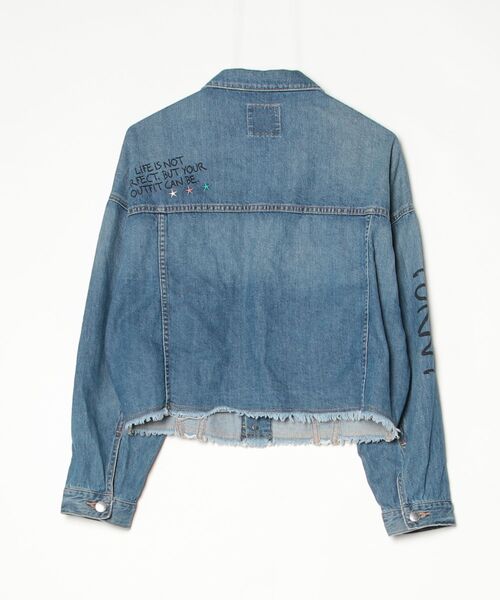 LOWRYS FARM（ローリーズファーム） 刺繍デニムジャケット FREE ブルー
