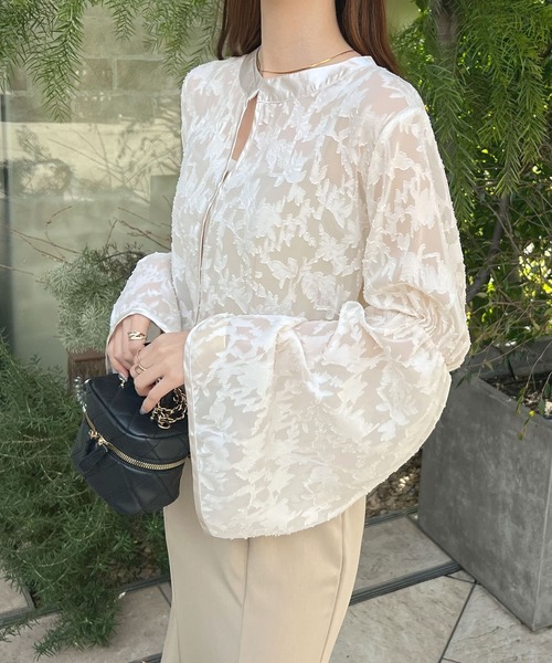 「Futier land」 長袖ブラウス LARGE アイボリー レディース_画像9