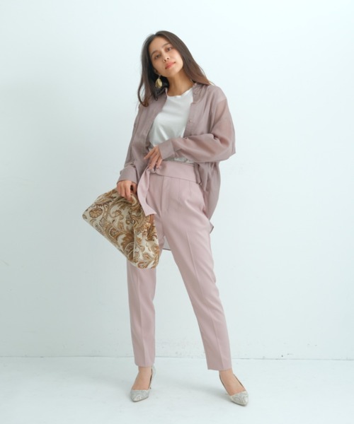 「Mystrada」 長袖シャツ 36 グレイッシュベージュ レディース_画像2