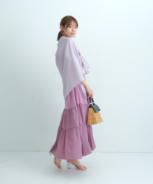 「Mystrada」 長袖シャツ 36 グレイッシュベージュ レディース_画像6