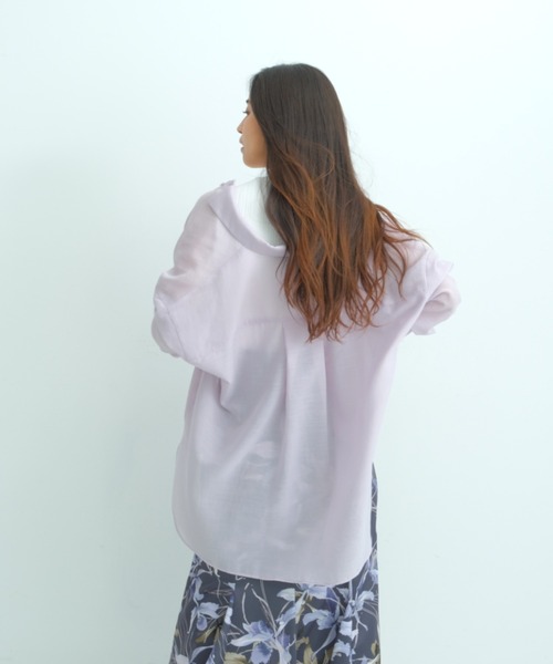 「Mystrada」 長袖シャツ 36 グレイッシュベージュ レディース_画像7