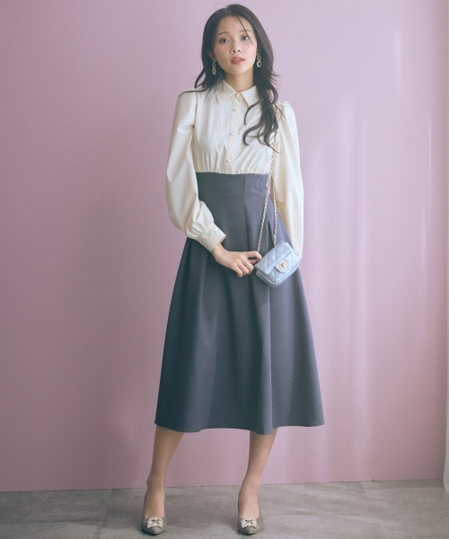 marun ドッキングワンピース marun（マルン） ワンピース 「大きいサイズ」ブラウスドッキング