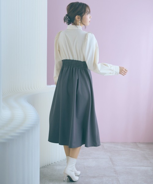 marun ドッキングワンピース marun（マルン） ワンピース 「大きいサイズ」ブラウスドッキング