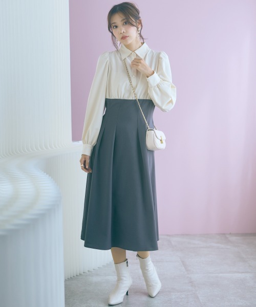 marun ドッキングワンピース marun（マルン） ワンピース 「大きいサイズ」ブラウスドッキング