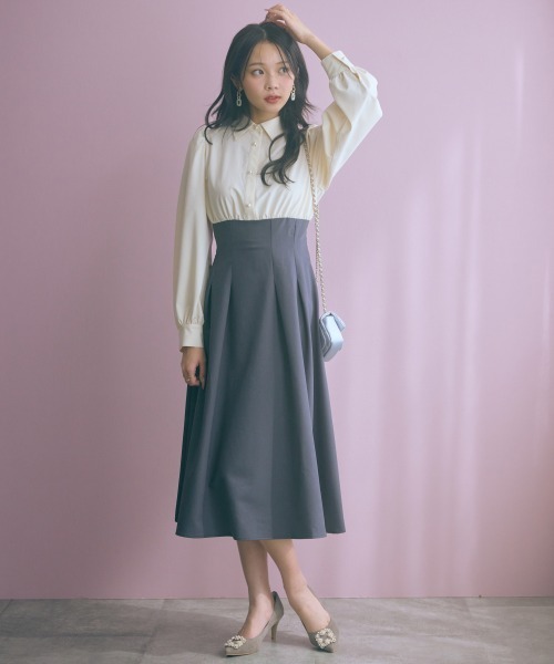 marun ドッキングワンピース marun（マルン） ワンピース 「大きいサイズ」ブラウスドッキング