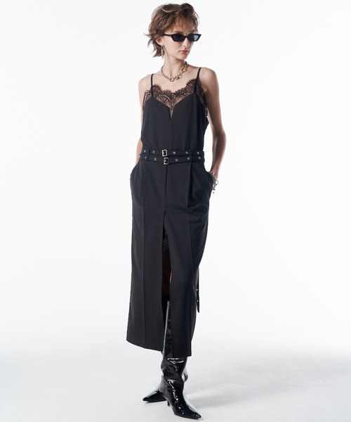 JOSE MOON（ジョゼムーン） ドレス LACE TRIM WOOL DRESS/レーストリム