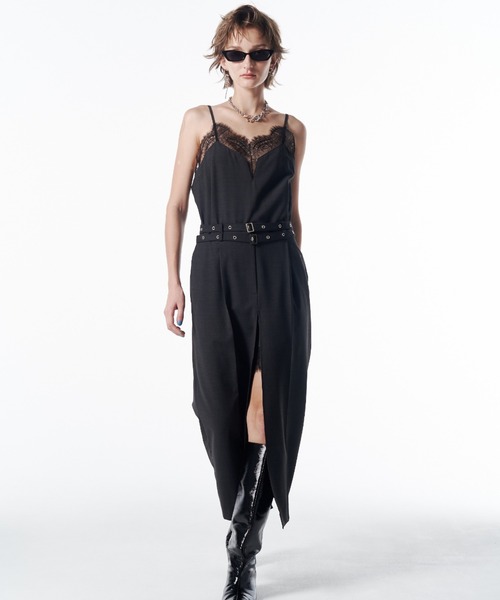 JOSE MOON（ジョゼムーン） ドレス LACE TRIM WOOL DRESS/レーストリム